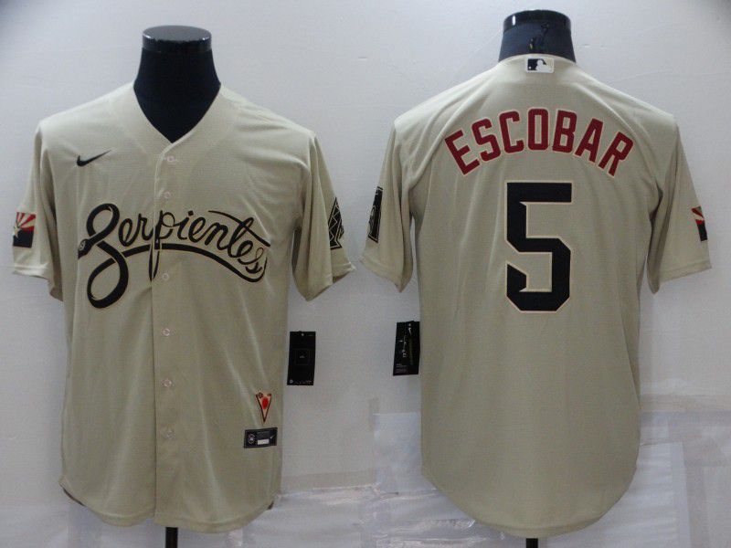 Men Arizona Diamondback 5 Escobar City Edition Gray Game Nike 2022 MLB Jersey